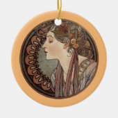 Laurel door Alphonse Mucha Keramisch Ornament (Voorkant)