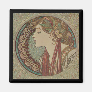Laurel door Alphonse Mucha Magneet
