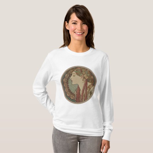 Laurel door Alphonse Mucha T-shirt (Voorkant volledig)