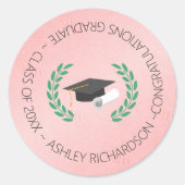 Laurel en Pet Ronde Sticker (Voorkant)