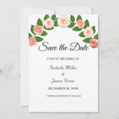 Laurel en Rozen Wedding Save the Date Invitation Kaart (Voorkant)