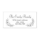 Laurel Family Name Retouradres Rubber Stamp Rubberstempel (Afrduk)