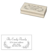 Laurel Family Name Retouradres Rubber Stamp Rubberstempel (Gestempeld)