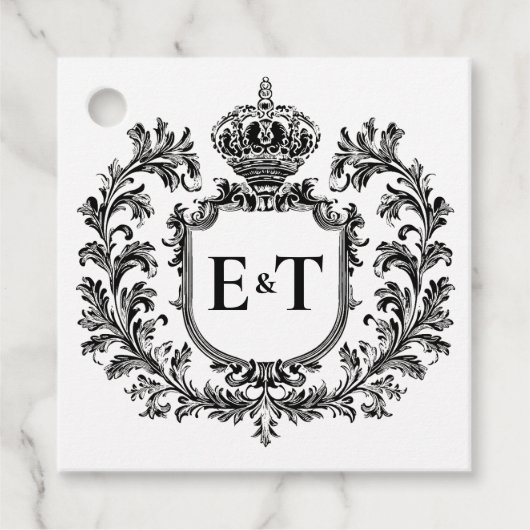  Laurel & Filigree, bruiloft Bedankjes Labels (Voorkant)