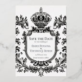  Laurel & Filigree, bruiloft, Folie Uitnodiging (Voorkant)