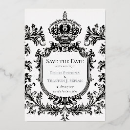  Laurel & Filigree, bruiloft, Folie Uitnodiging