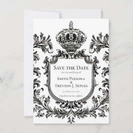  Laurel & Filigree, bruiloft Kaart