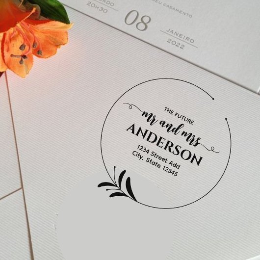 Laurel Future en mevrouw Return Adres Rubberstempel