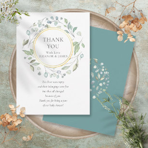 Laurel Garland Baby Shower Bedank Gedicht Bedankkaart