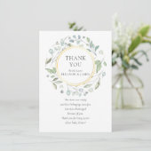 Laurel Garland Baby shower Dank u Gedicht Bedankkaart (Staand voorkant)