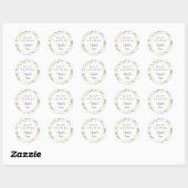Laurel Garland Faux Folie Baby shower Dank u Ronde Sticker (Vel)