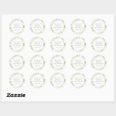 Laurel Garland Faux Gold Foil Baby shower Ronde Sticker (Vel)