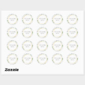 Laurel Garland Faux Gold Foil Bedankt Ronde Sticker (Vel)