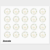 Laurel Garland Faux Gold Foil Eerste Heilige Commu Ronde Sticker (Vel)