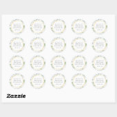 Laurel Garland Faux Goud Folie Bruiloftsfeest Ronde Sticker (Vel)