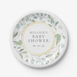 Laurel Garland groen Baby shower Papieren Bordje