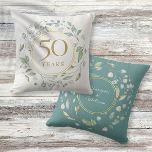 Laurel Garland Nepgoud Huwelijksjubileum 50 jaar Kussen