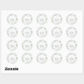 Laurel Garland Silver First Ronde Sticker (Vel)