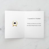 Laurel & Gold Confetti Afstudeerkaart Kaart (Binnen)