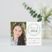 Laurel Graduation Party Uitnodiging Briefkaart (Staand voorkant)