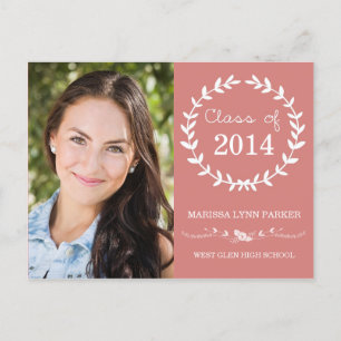 Laurel Graduation Party Uitnodiging Briefkaart