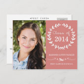 Laurel Graduation Party Uitnodiging Briefkaart (Voorkant / Achterkant)