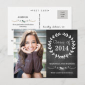 Laurel Graduation Party Uitnodiging Briefkaart (Voorkant / Achterkant)