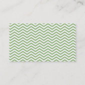 Laurel Green Chevron Stripes; alkboard er uitzien Visitekaartje (Achterkant)