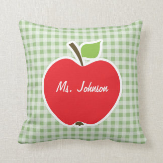 Laurel Green Gingham; Apple Kussen