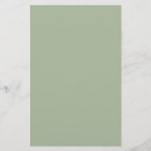 Laurel Green Solid Color Briefpapier (Voorkant)