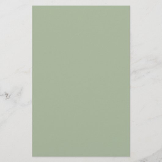 Laurel Green Solid Color Briefpapier (Voorkant)