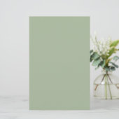 Laurel Green Solid Color Briefpapier (Staand voorkant)