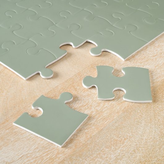Laurel Green Solid Color Legpuzzel (Zijkant)