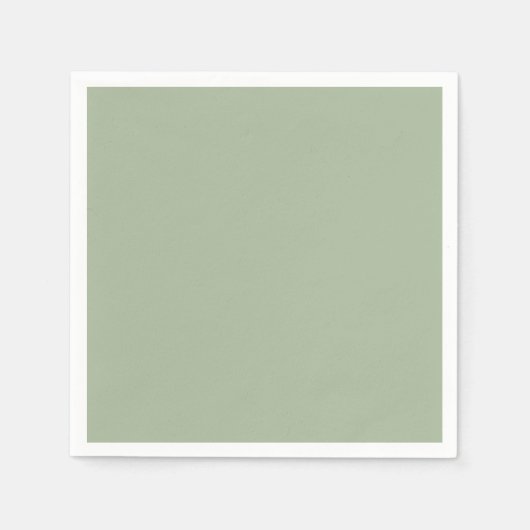 Laurel Green Solid Color Servet (Voorkant)