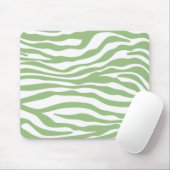 Laurel Green Zebra Stripes Dierenprint Muismat (Met muis)
