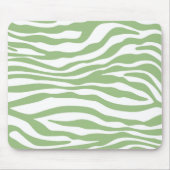 Laurel Green Zebra Stripes Dierenprint Muismat (Voorkant)