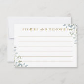 Laurel Greenery Floral Garland Herinneringen Notitiekaartje (Voorkant)