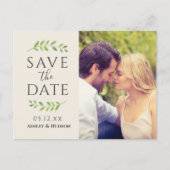 Laurel Groene Fotografie Save the Date Aankondigingskaart (Voorkant)