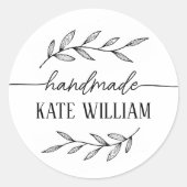 Laurel handgemaakt met liefde cadeau labels (Voorkant)