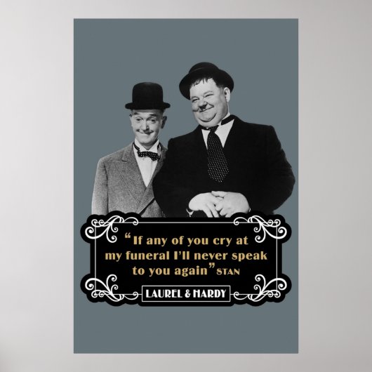 Laurel Hardy als iemand van jullie huilt op mijn b Poster (Voorkant)