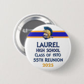 Laurel High Class of 1970 55th Reunion Button (Voorkant /achterkant)