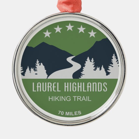 Laurel Highlands Hiking Trail Metalen Ornament (Voorkant)