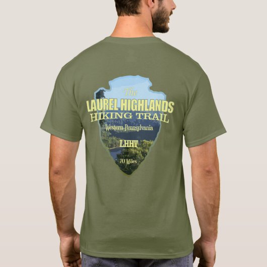 Laurel Highlands Hiking Trail (pijlpunt) T-shirt (Achterkant)