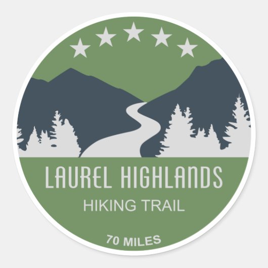 Laurel Highlands Hiking Trail Ronde Sticker (Voorkant)