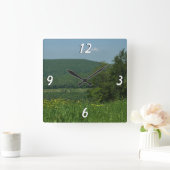 Laurel Highlands Pennsylvania Summer Photography Vierkante Klok (Huis)