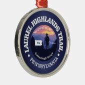 Laurel Highlands Trail (rd2) Metalen Ornament (Rechts)