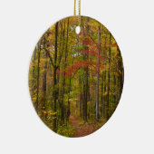 Laurel Hill Trail in de herfst Keramisch Ornament (Rechts)