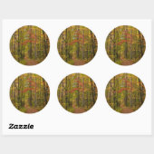 Laurel Hill Trail in de herfst Ronde Sticker (Vel)