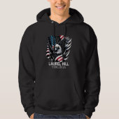 Laurel Hill Virginia op 4 juli Amerikaanse vlag Hoodie (Voorkant)