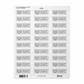 Laurel Initiaal Monogram Return Address Labels (Full Sheet)